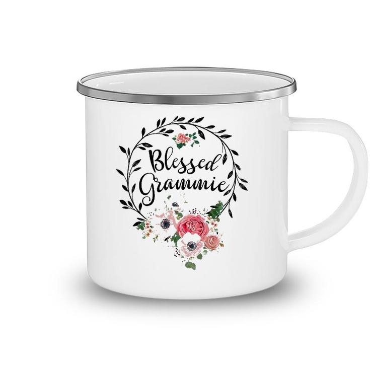 Blessed Grammie  For Women Flower Decor Grandma Camping Mug