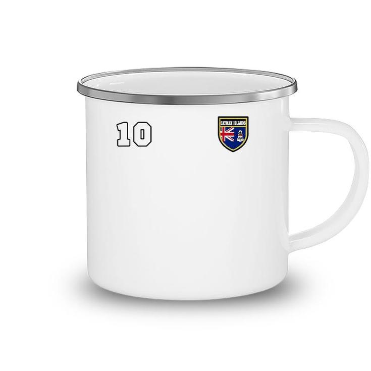 Cayman Islands Number 10 Soccer Tee Flag Football Camping Mug