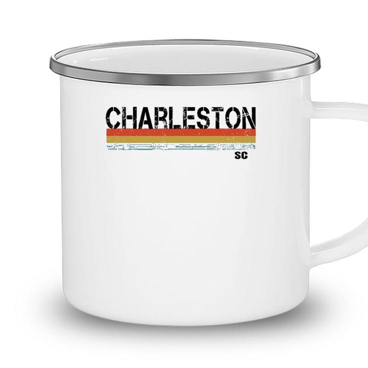 Charleston Vintage Retro Stripes Camping Mug