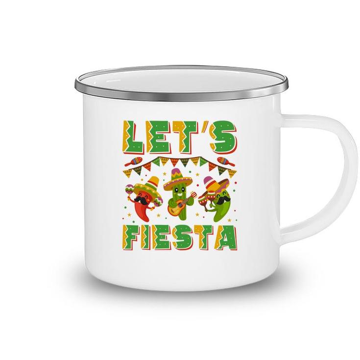 Cinco De Mayo Lets Fiesta Colorful Decoration Camping Mug