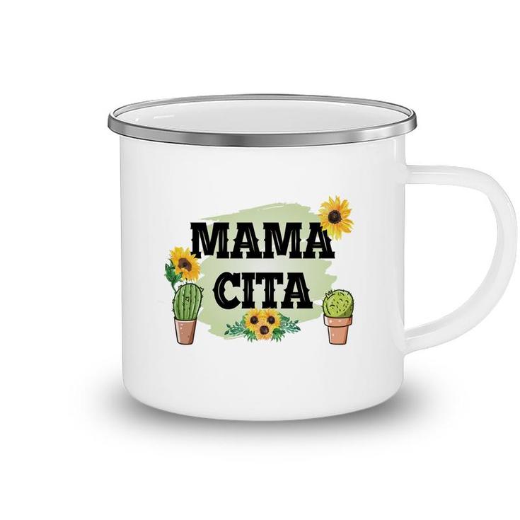 Cinco De Mayo Mama Cita Sunflower Yellow Camping Mug