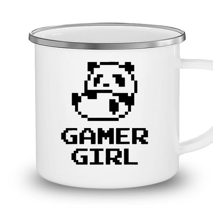 Cool Gamer Girl Cute Panda 8-Bit Gift For Video Game Lovers Camping Mug