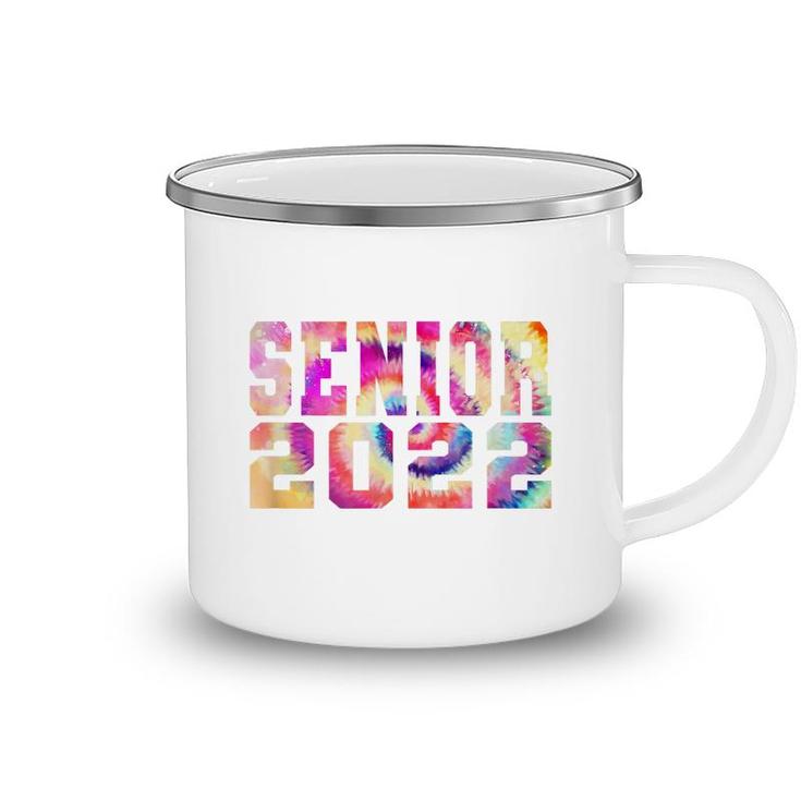 Cool Senior 2022 Tie Dye Art  Camping Mug