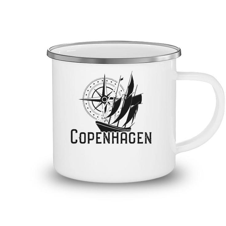 Copenhagen Nautical Sailboat Denmark Patriotic Camping Mug