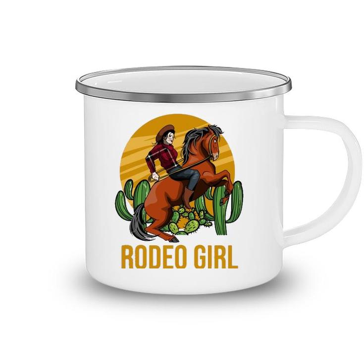 Cowgirl Horse Riding Horsewoman Western Rodeo Girl  Camping Mug