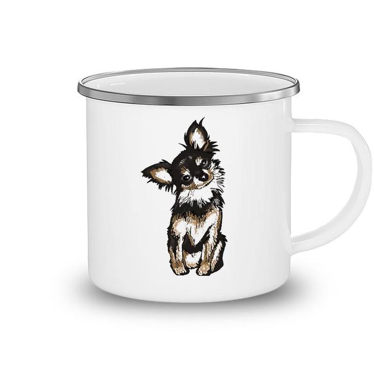 Cute Chihuahua Dog Illustration Chihuahua Owner Camping Mug