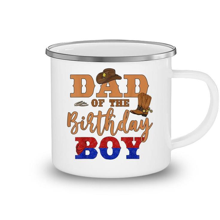 Dad Of The Birthday Boy Western Cowboy Theme Family B-Day  Camping Mug