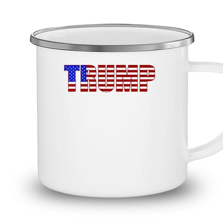 Donald Trump American Flag Patriotic Fourth Of July Usa Camping Mug
