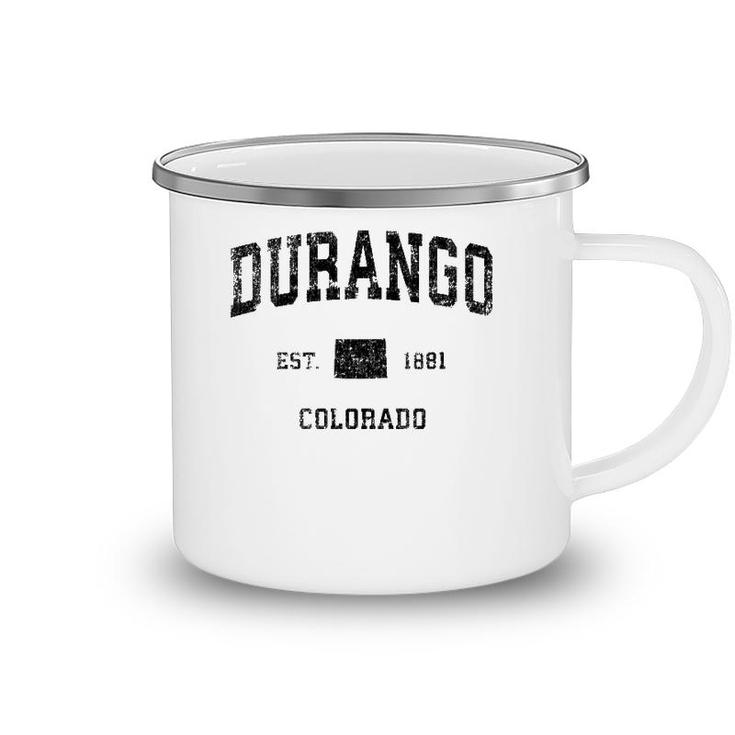 Durango Colorado Co Vintage Sports Design Black Print Camping Mug
