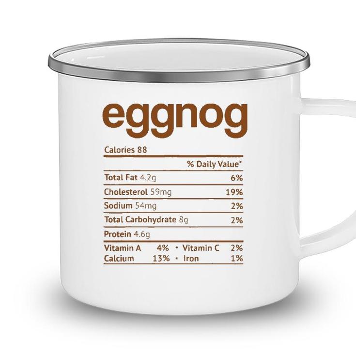 Eggnog Nutrition Facts Funny Thanksgiving Christmas Food Camping Mug