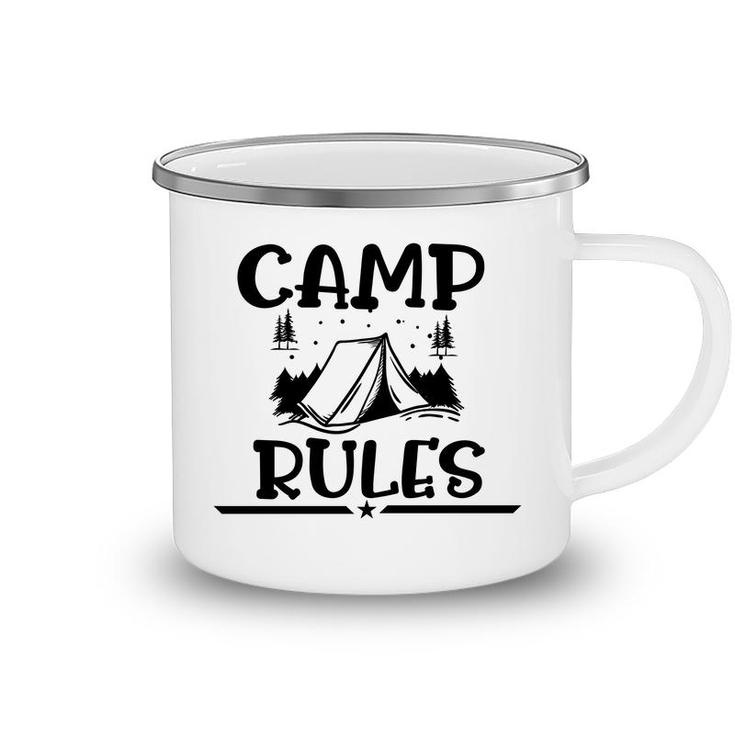 Explore Travel Lover Always Has Camp Rules Camping Mug