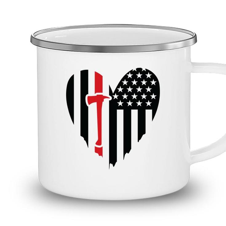 Firefighter Usa Flag Red Meaningful Gift For Firefighter Camping Mug