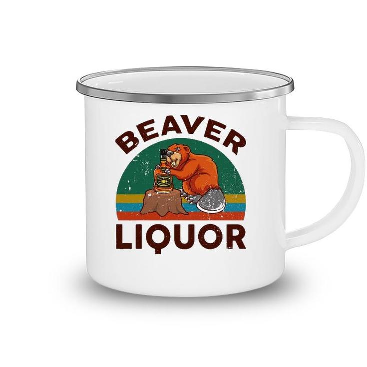 Funny Beaver Liquor For Liqueur Beer Drinking Lover Camping Mug