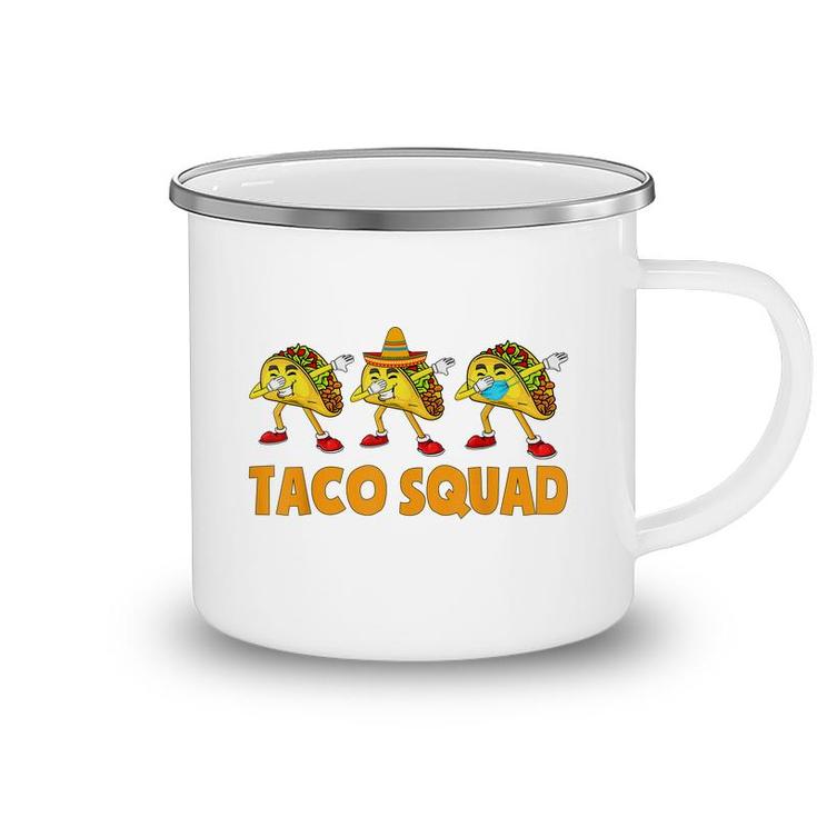 Funny Taco Squad  Cute Mexican Food Tacos Lover Kids  Camping Mug
