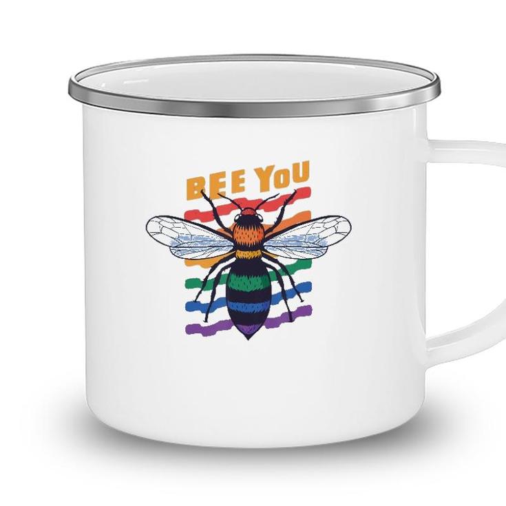 Gay Pride Month Lgbt Lesbian Bee You Rainbow Funny Gift Camping Mug