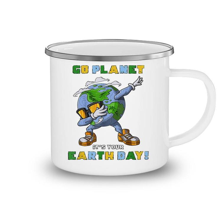 Go Planet Its Your Earth Day Dabbing Gift For Kids  Camping Mug