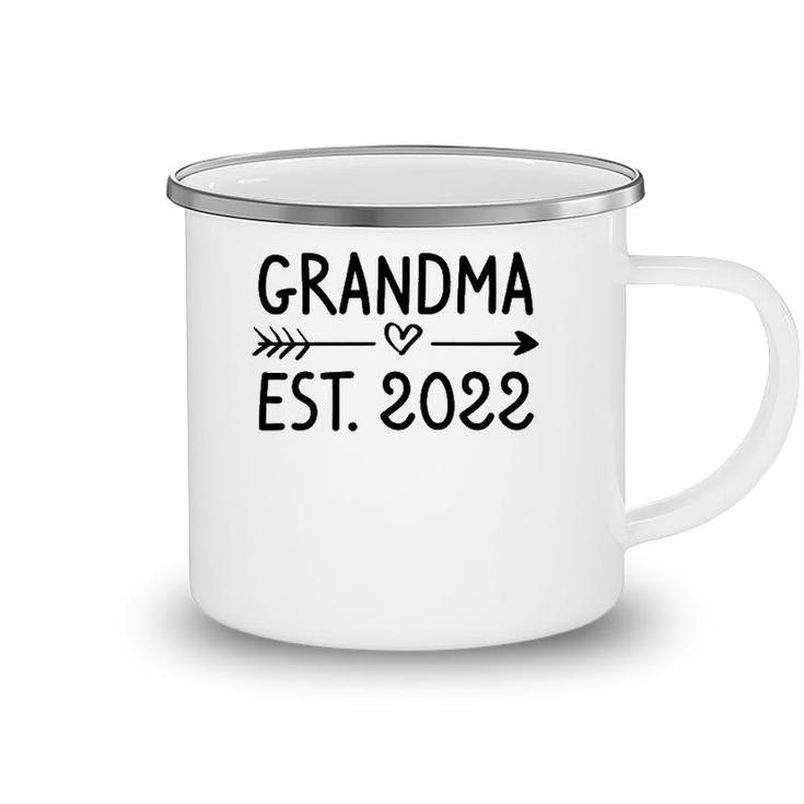 Grandmother First Time Grandma Promoted To Grandma Est 2022  Camping Mug