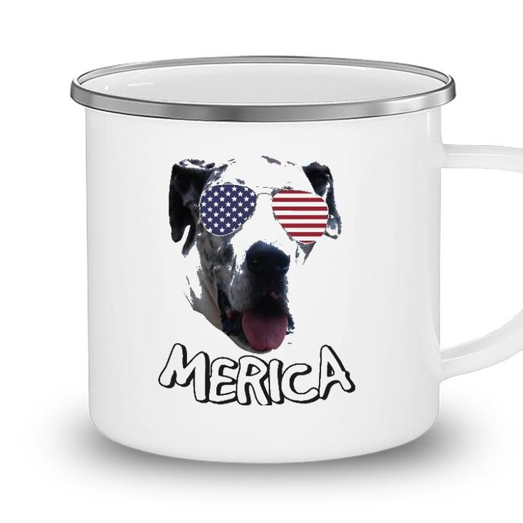 Great Dane Independence Day 4Th Of July Camping Mug