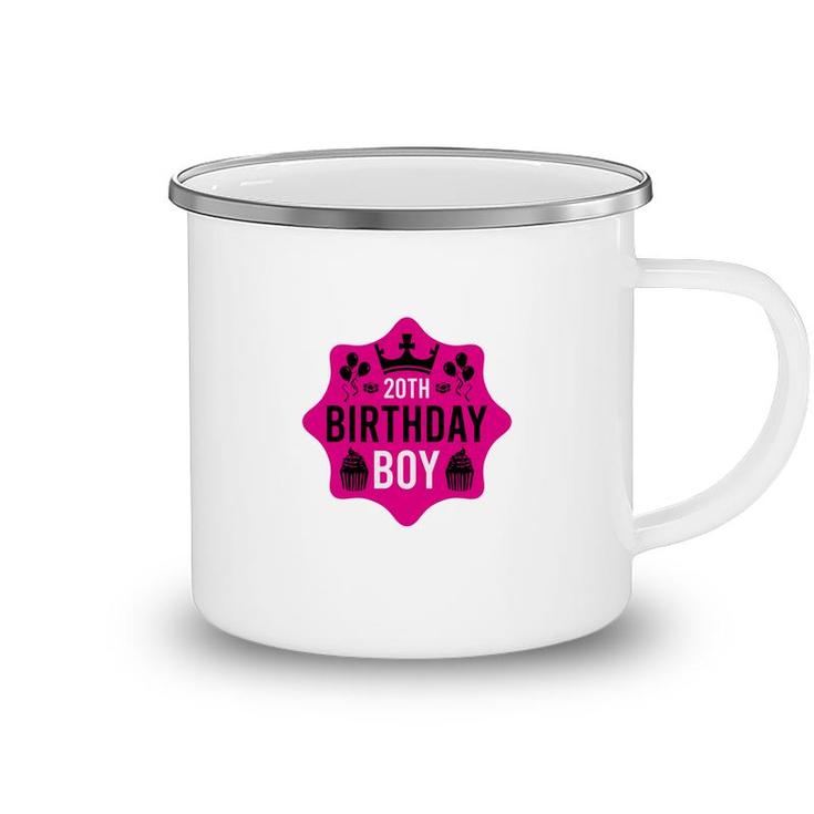 Happy 20Th Birthday Growing Up Boy With Many Gifts Since 2002 Camping Mug