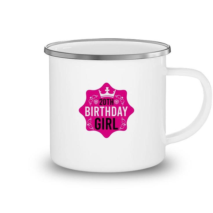 Happy Beautiful 20Th Birthday Girl With Many Good Wishes Since I Was Born In 2002 Camping Mug