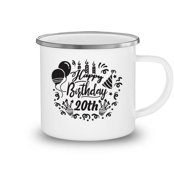 Happy Birthday 20Th Since I Was Born In 2002 With Lots Of Fun Camping Mug