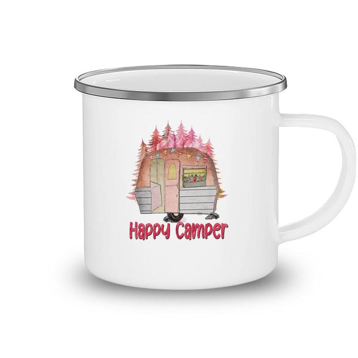 Happy Camper Freedom Soul Colorful Camp Life Design Camping Mug