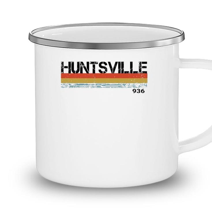 Huntsville Texas City Retro Vintage Stripes Gift & Souvenir Camping Mug