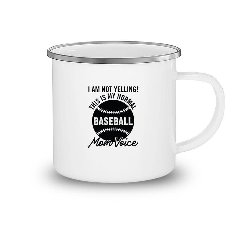 I Am Not Yelling This My Normal Black Graphic Camping Mug