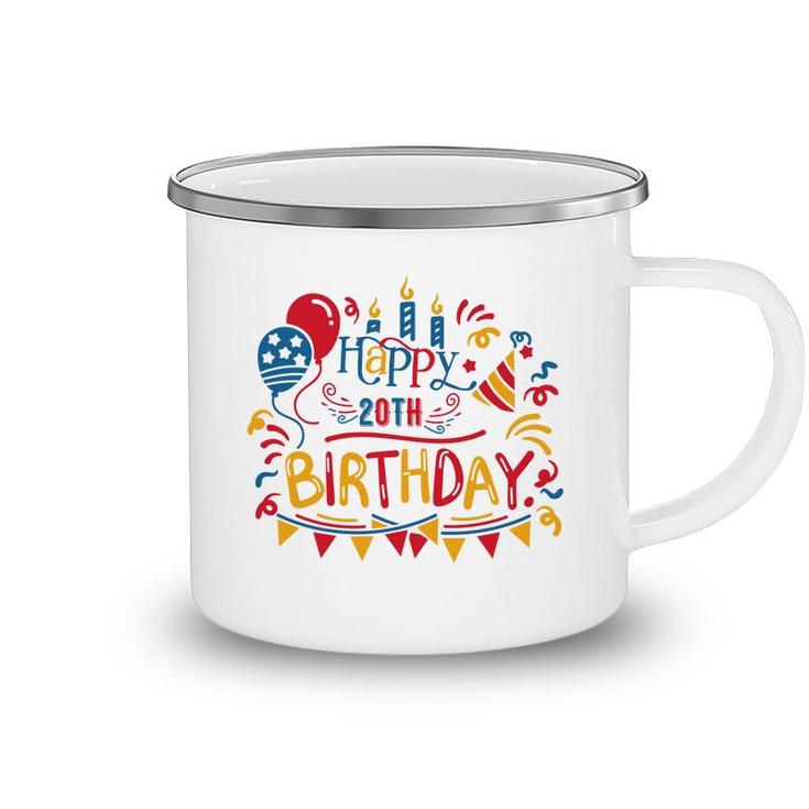 I Have Many Big Gifts In My Birthday Event  And Happy 20Th Birthday Since I Was Born In 2002 Camping Mug