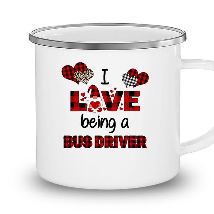 I Love Being A School Bus Driver Valentines Day Camping Mug