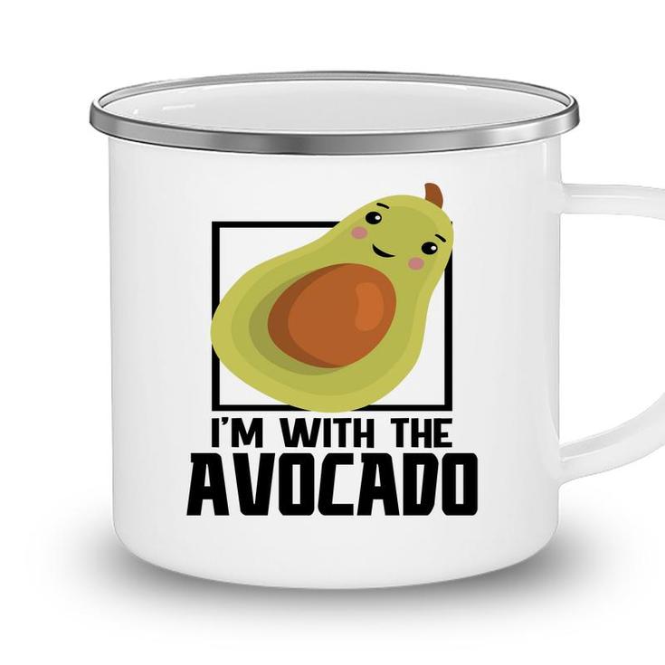 Im With The Avocado Funny Avocado Camping Mug