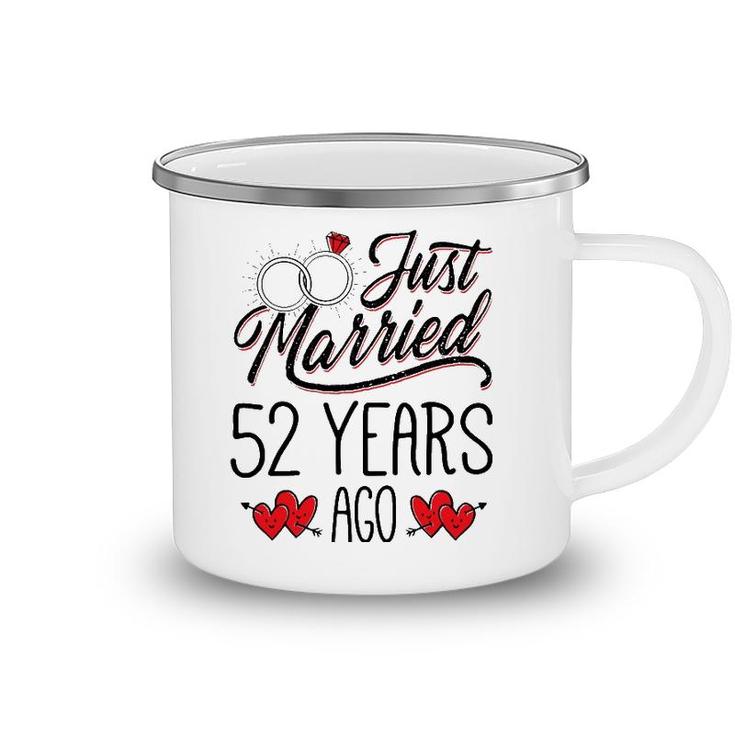 Just Married 52 Years Ago Funny Couple 52Nd Anniversary Gift Camping Mug
