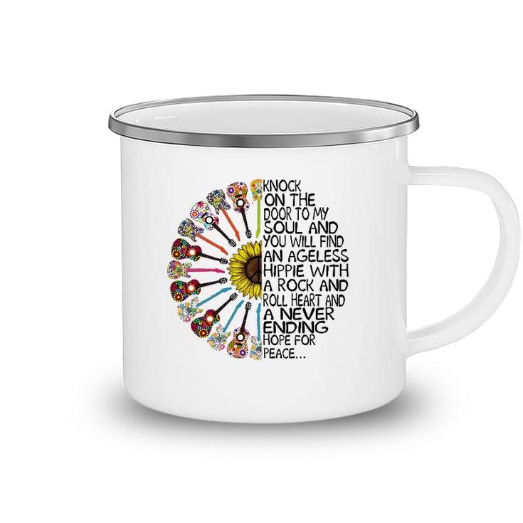 Knock On The Door To My Soul Funny Hippie Camping Mug