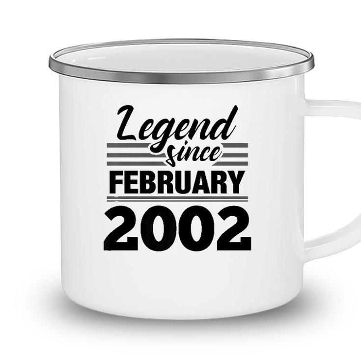 Legend Since February 2002 - 20Th Birthday 20 Years Old  Camping Mug