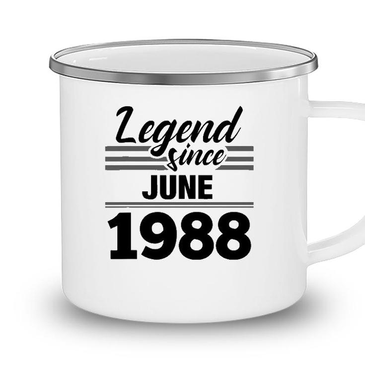 Legend Since June 1988 33Rd Birthday 33 Years Old Gift Camping Mug