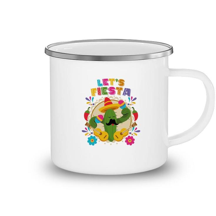 Lets Fiesta Catus Decoration Gift For Human Camping Mug