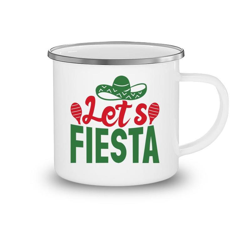 Lets Fiesta Colorful Decoration Gift For Human Red Green Camping Mug