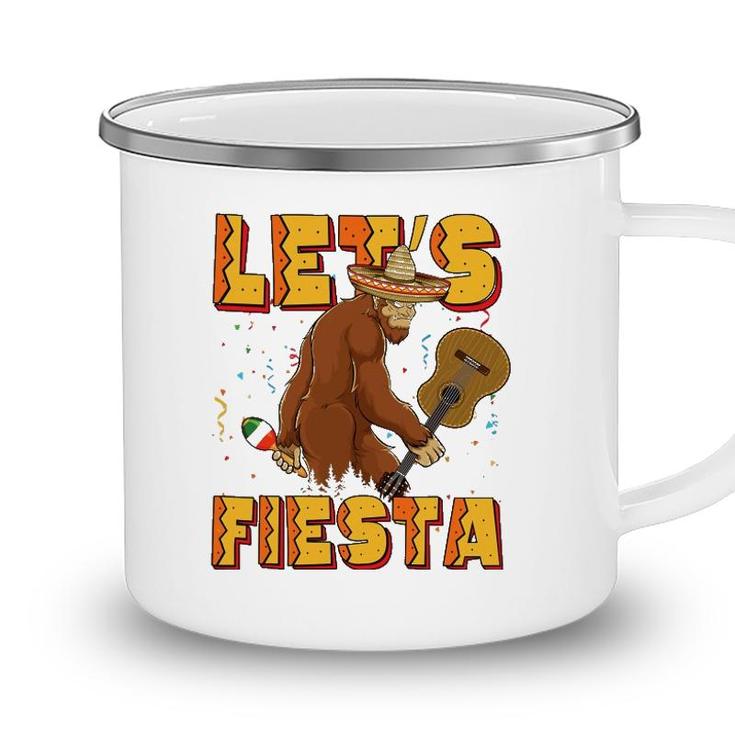 Lets Fiesta El Squatcho Bigfoot Funny Cinco De Mayo Mexican Camping Mug