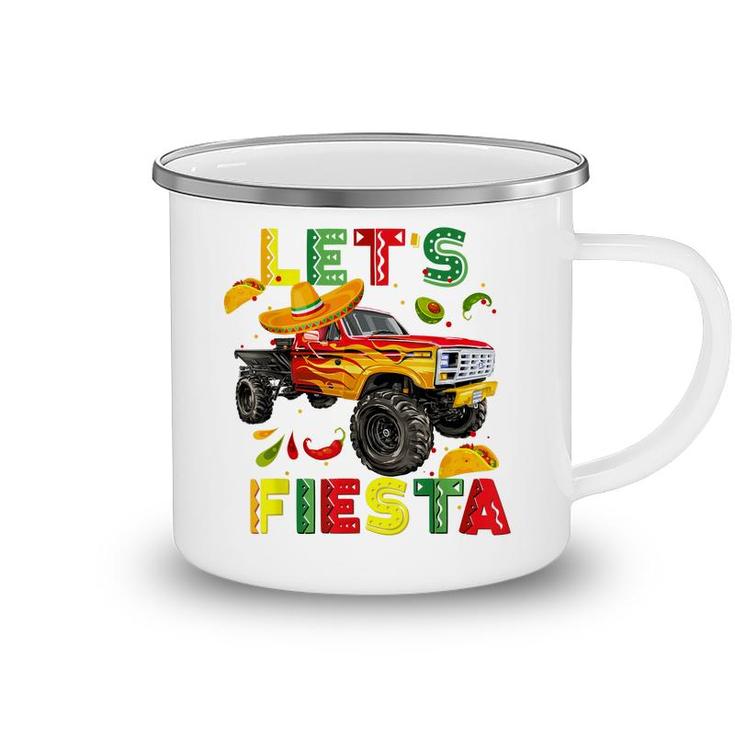 Lets Fiesta Monster Truck Happy Cinco De Mayo Costume  Camping Mug