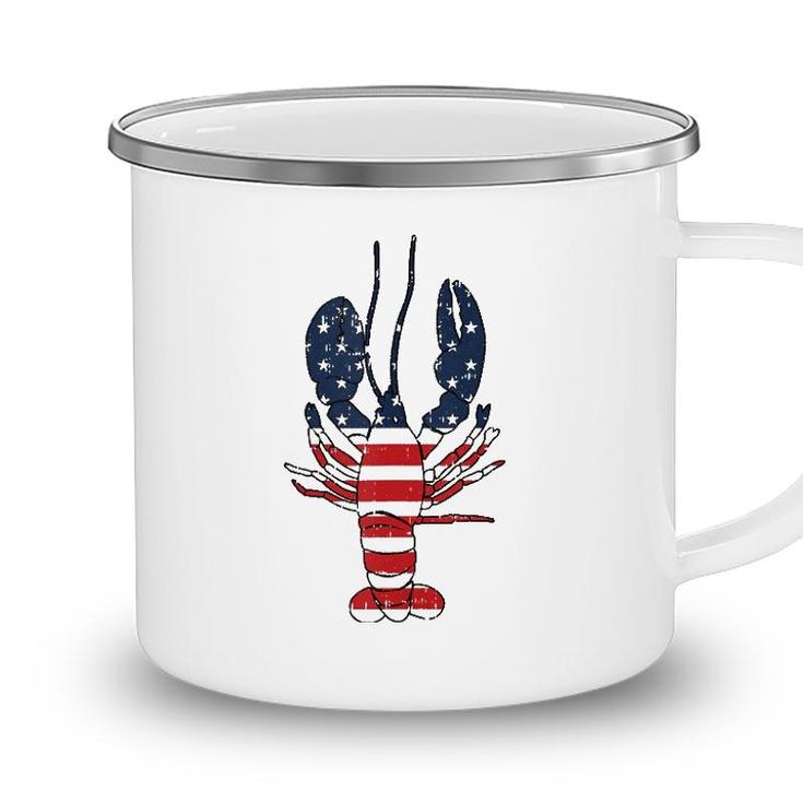Lobster 4Th Of July American Flag Sea Ocean Lover Patriotic Camping Mug