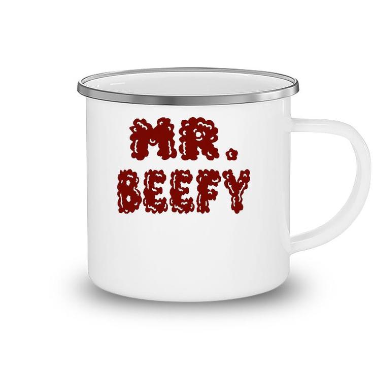 Mens Mr Beefy- Funny Graphic Art Camping Mug
