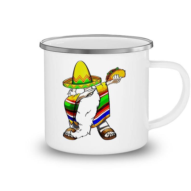 Mexican Dabbing Gnome Cinco De Mayo Poncho Sombrero Taco Camping Mug