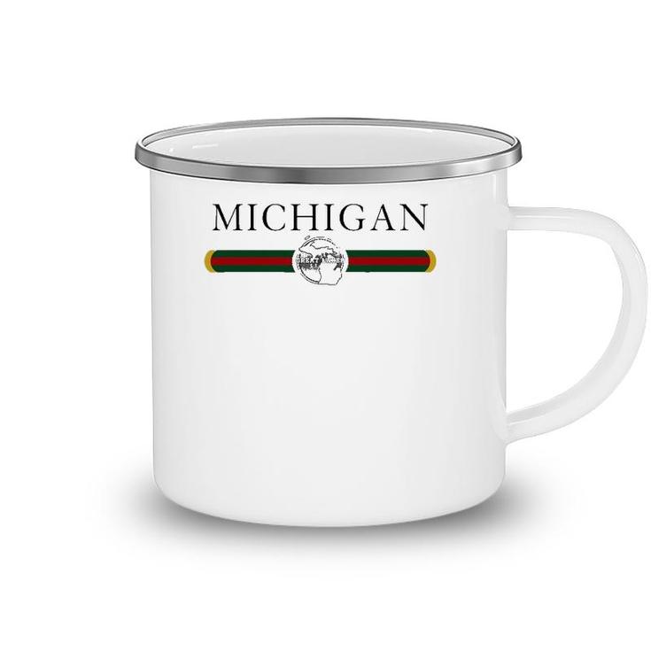 Michigan Style Home State Gift Camping Mug