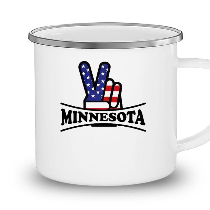 Minnesota Home State Retro Vintage 70S 80S Style  Camping Mug
