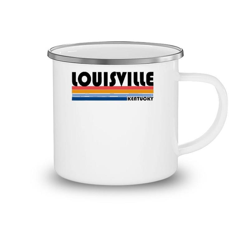 Modern Retro Style Louisville Ky Camping Mug