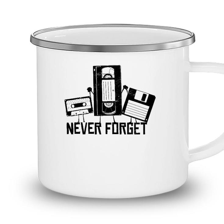 Never Forget Vintage Retro Cassette Tape 90S 80S Gift Tee Camping Mug