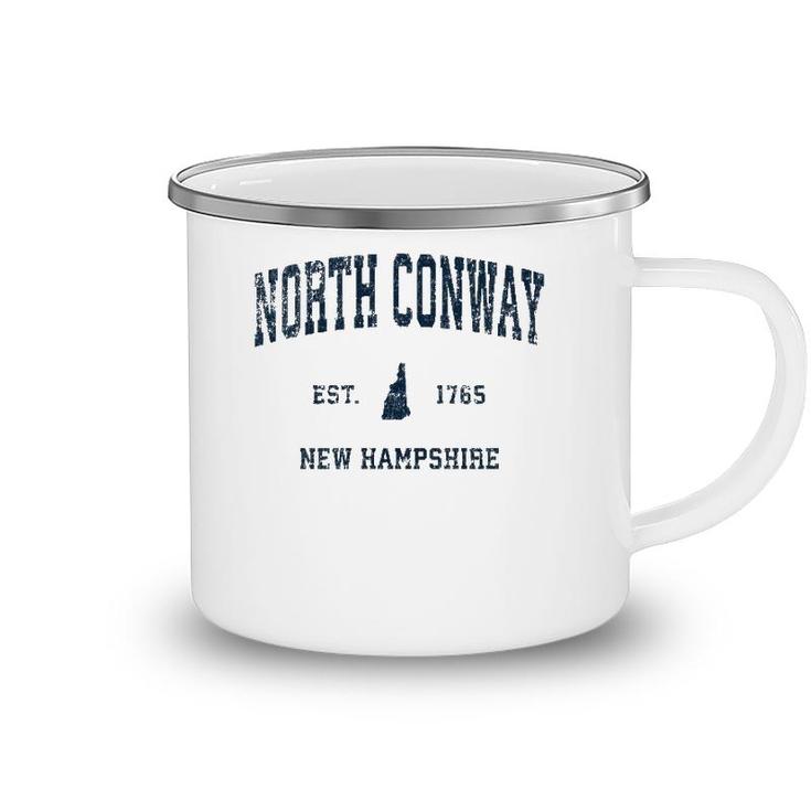 North Conway New Hampshire Nh Vintage Sports Design Navy Pri Camping Mug