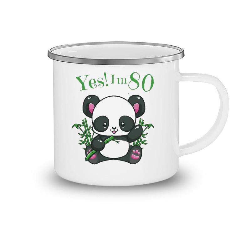 Panda 80Th Birthday Gift Birthday Outfit 80 Ver2 Camping Mug