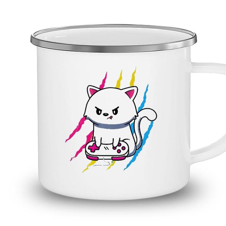 Pansexual Gaymer Geek Pride Lgbt Video Game Lover Gift Cat  Camping Mug