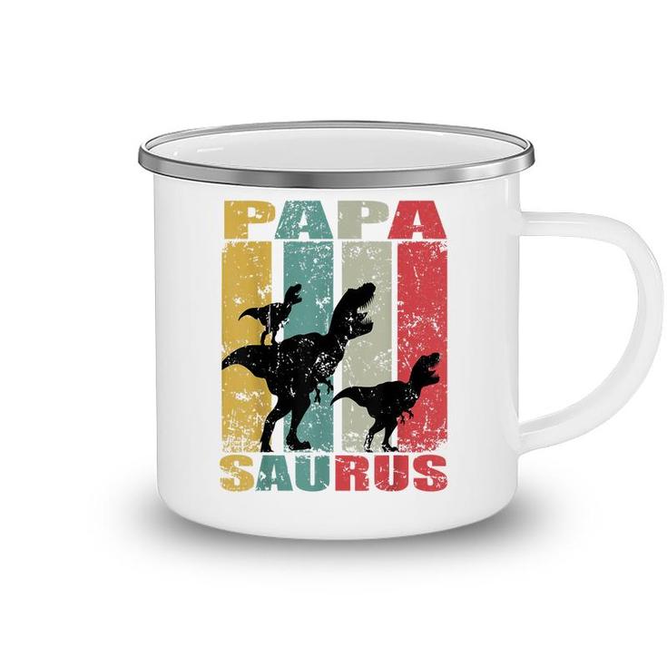 Papasaurus Rex Dinosaur Baby Dino Twin Family Papa Saurus  Camping Mug